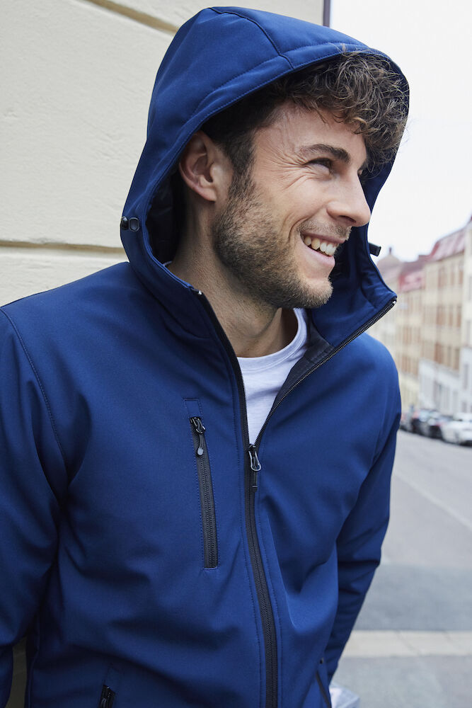 Herren Softshelljacke mit Kapuze