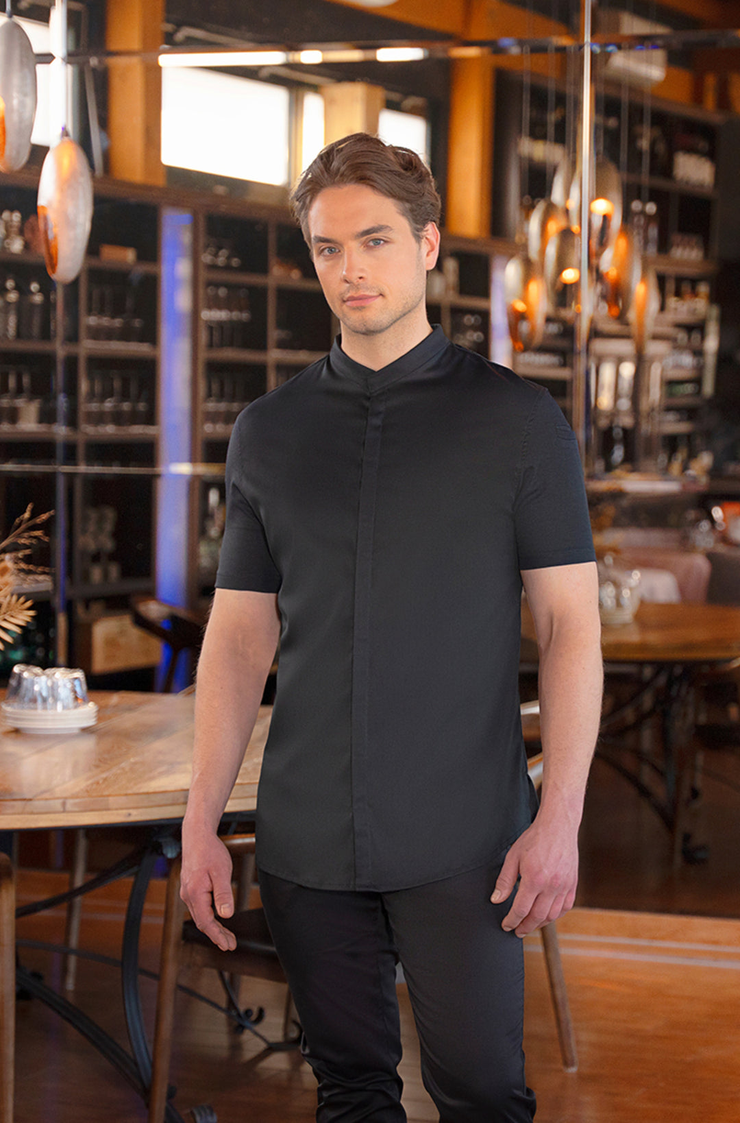 Kurzarm Herren Kochjacke DIAMOND CUT Avantgarde