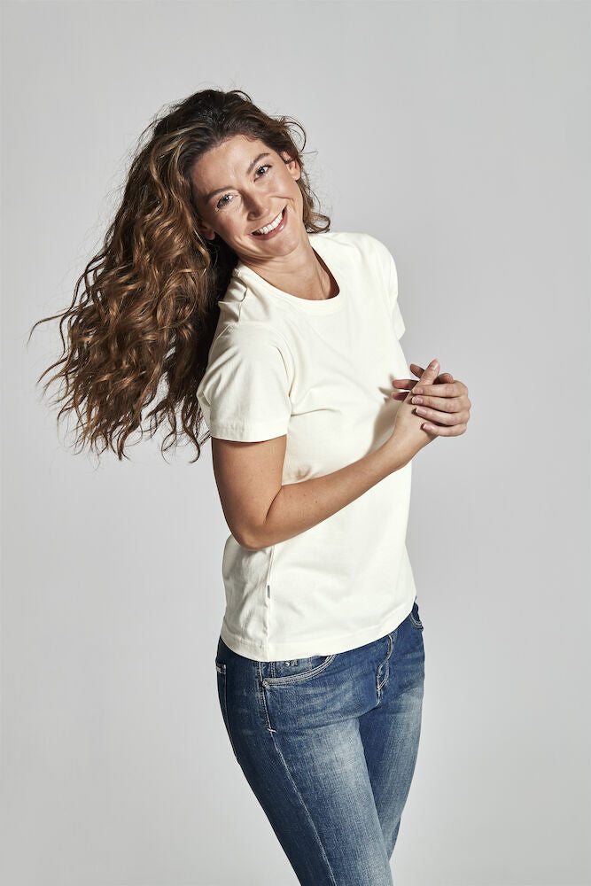 Rundhals Damen T-Shirt aus ökologischer Baumwolle