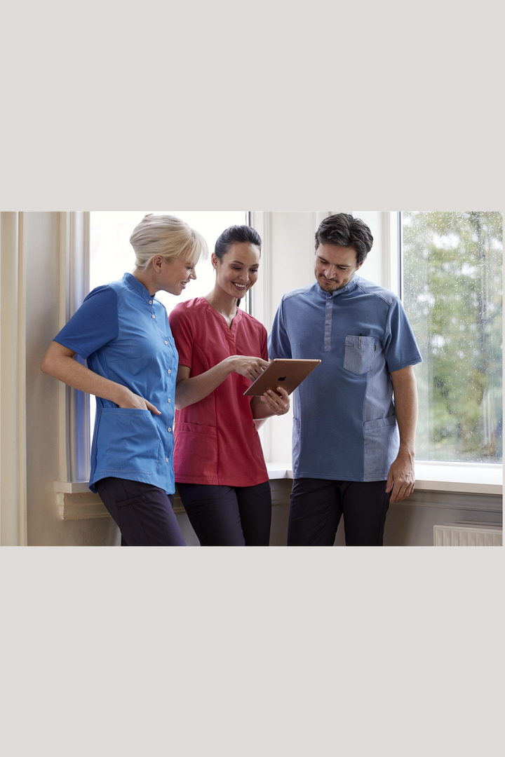 Damen Pique Shirt mit V-Ausschnitt