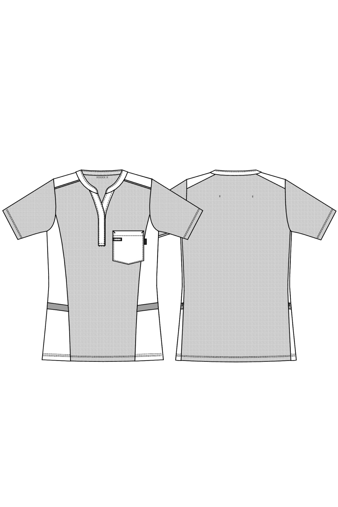 Damen Pique Shirt mit V-Ausschnitt