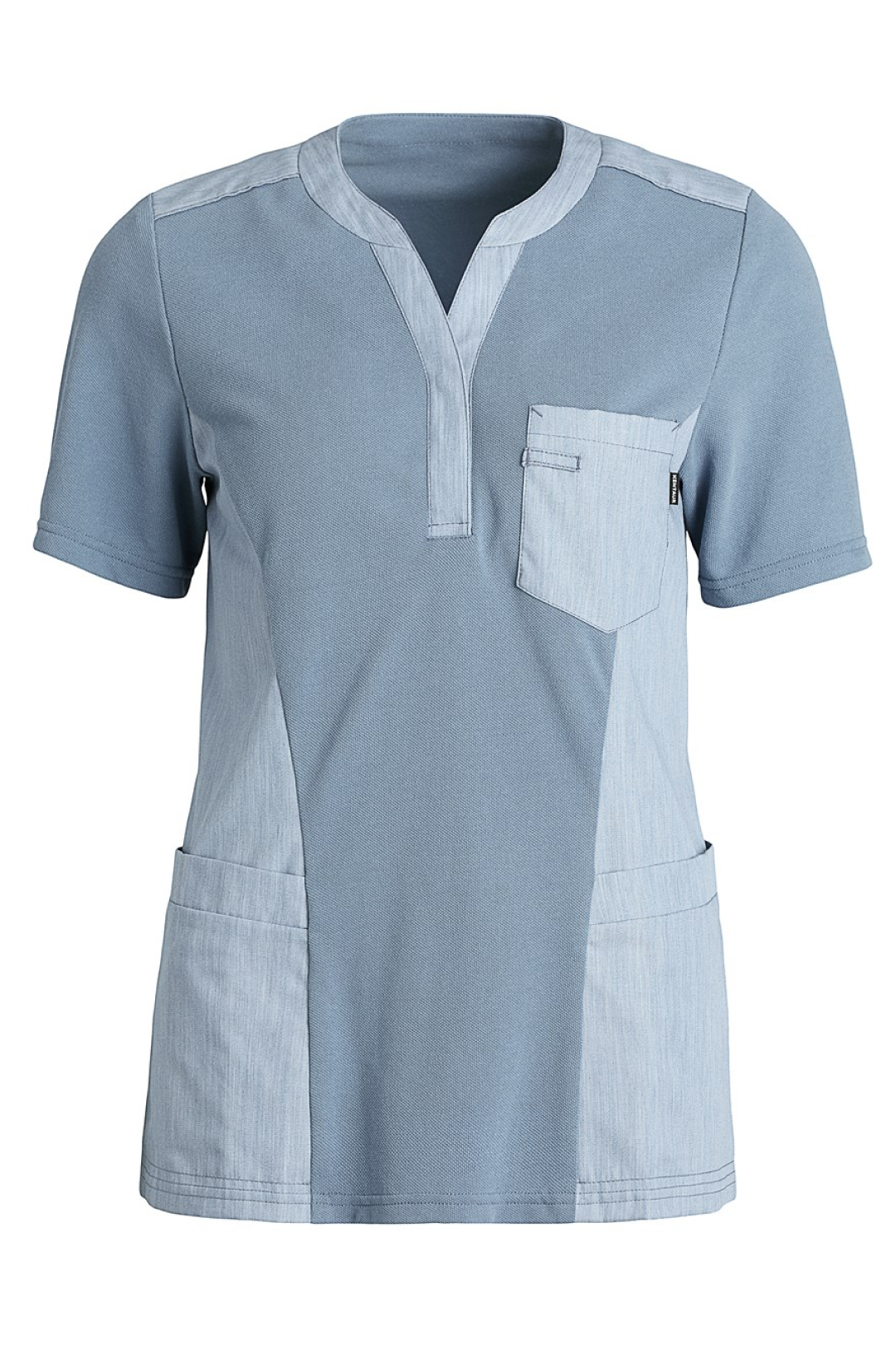 Damen Pique Shirt mit V-Ausschnitt