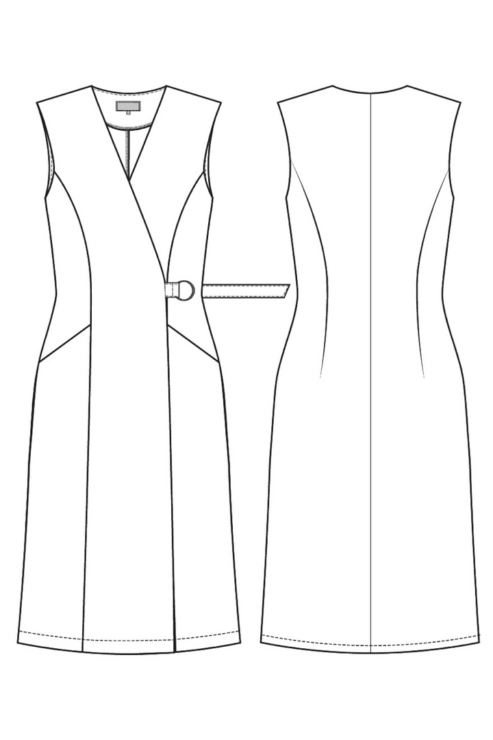 WRAP AROUND ANZUGKLEID 4-WAY-STRETCH