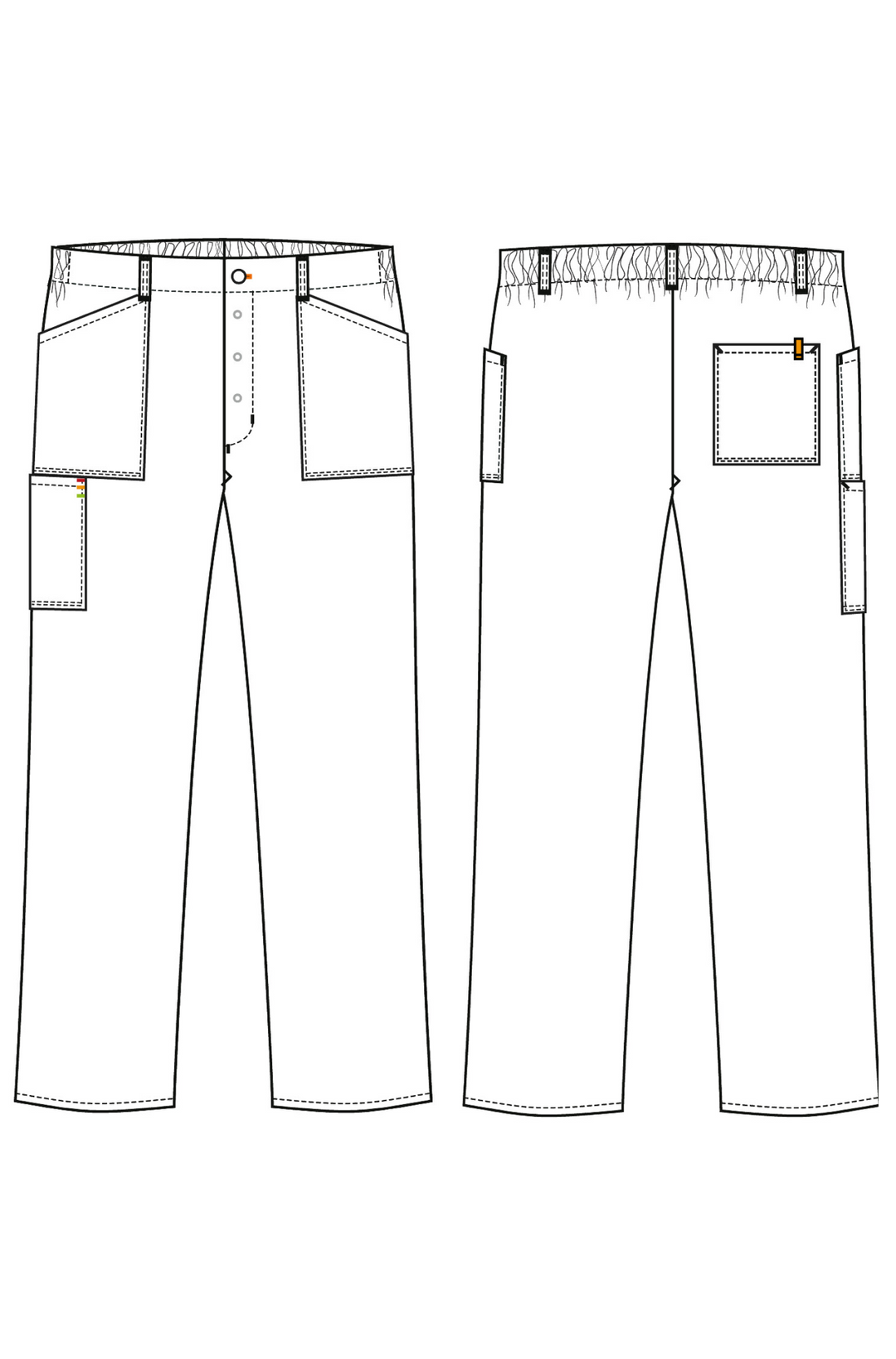 Unisex Hose mit Schenkeltasche