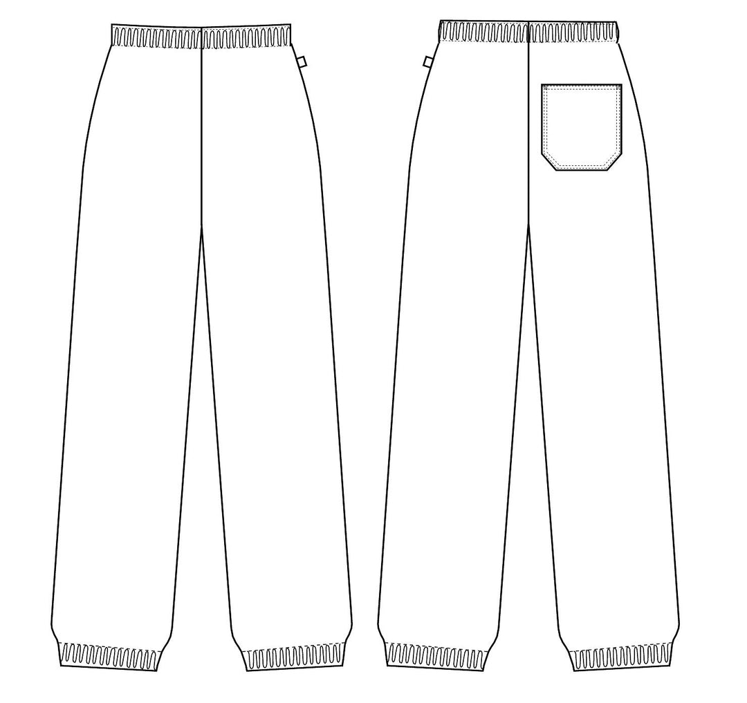 Unisex Schlupfhose mit Gummizug am Fussgelenk
