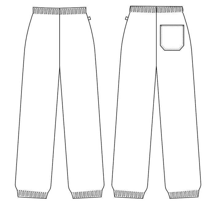 Unisex Schlupfhose mit Gummizug am Fussgelenk