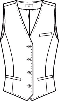 Damen Weste Modern 37.5