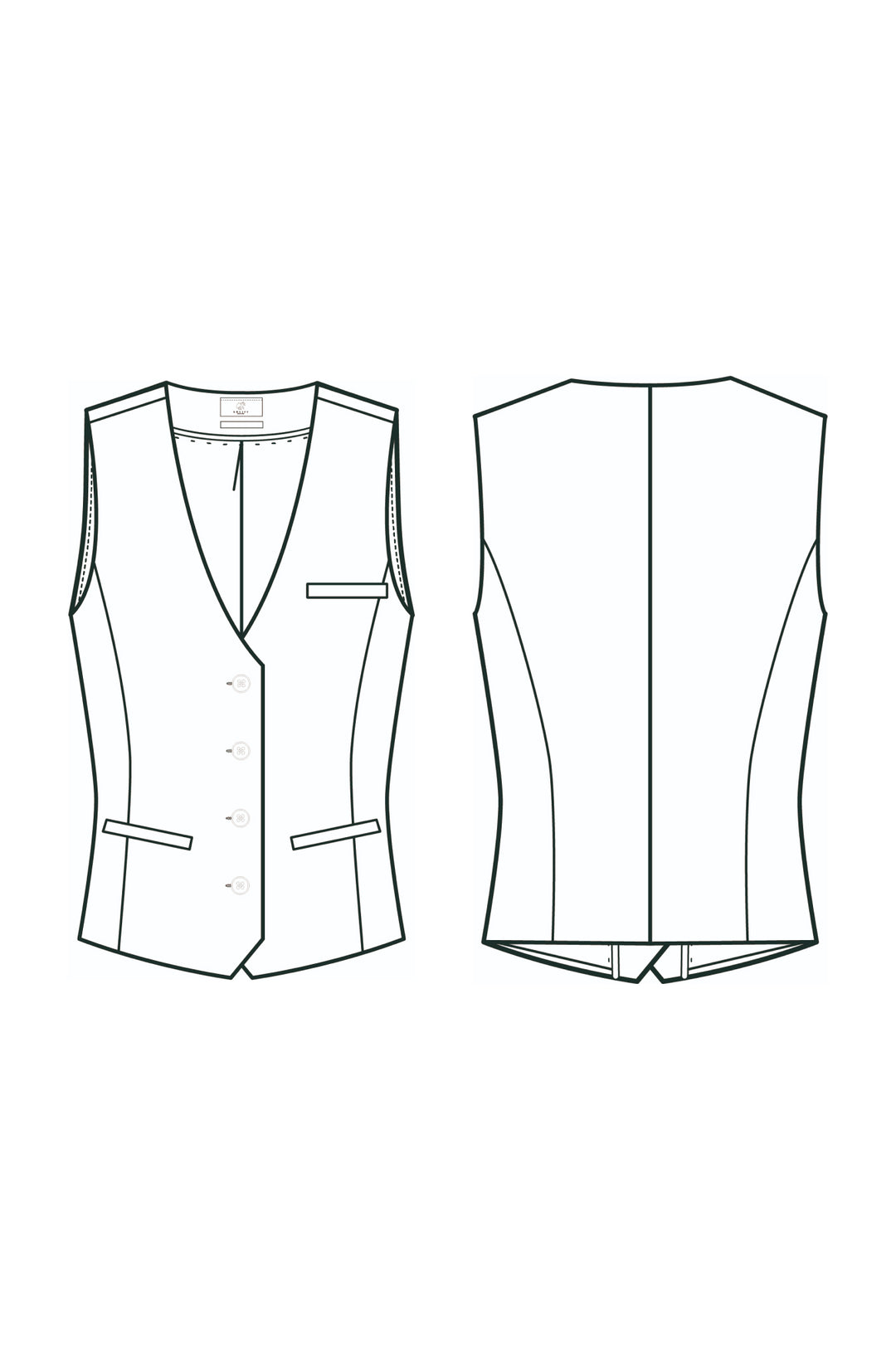 Damen Weste Premium Regular Fit