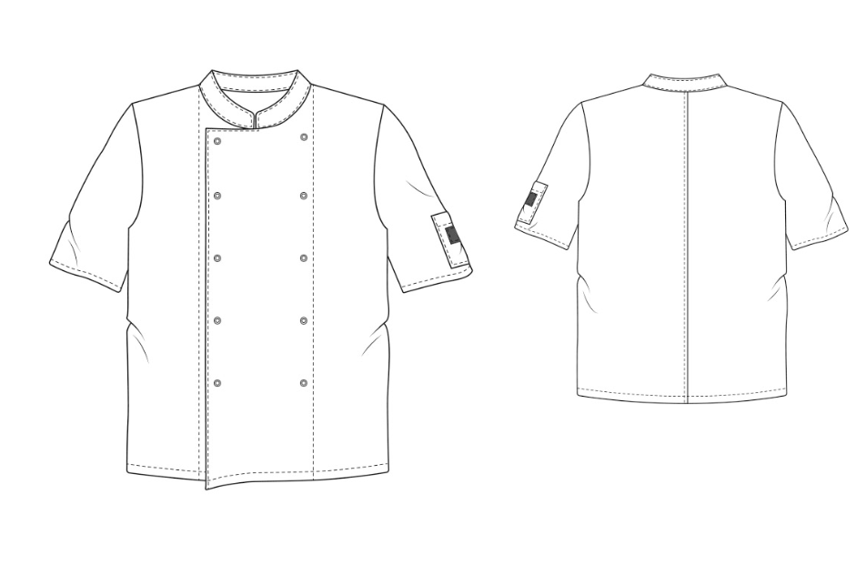 Kochjacke HILTON POCO SHORT SLEEVE