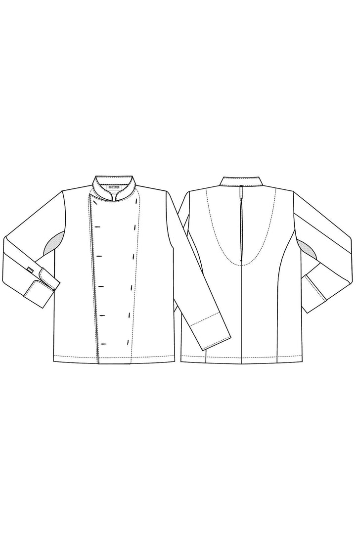 Kochjacke mit Netz