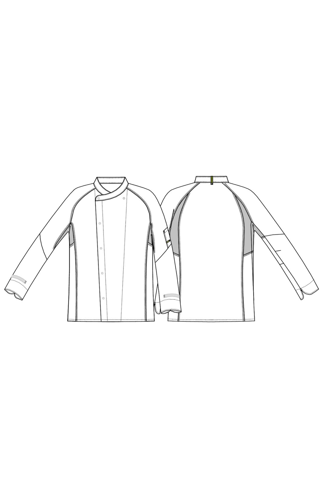 Koch- und Service Jacke mit Flatlock Nähte