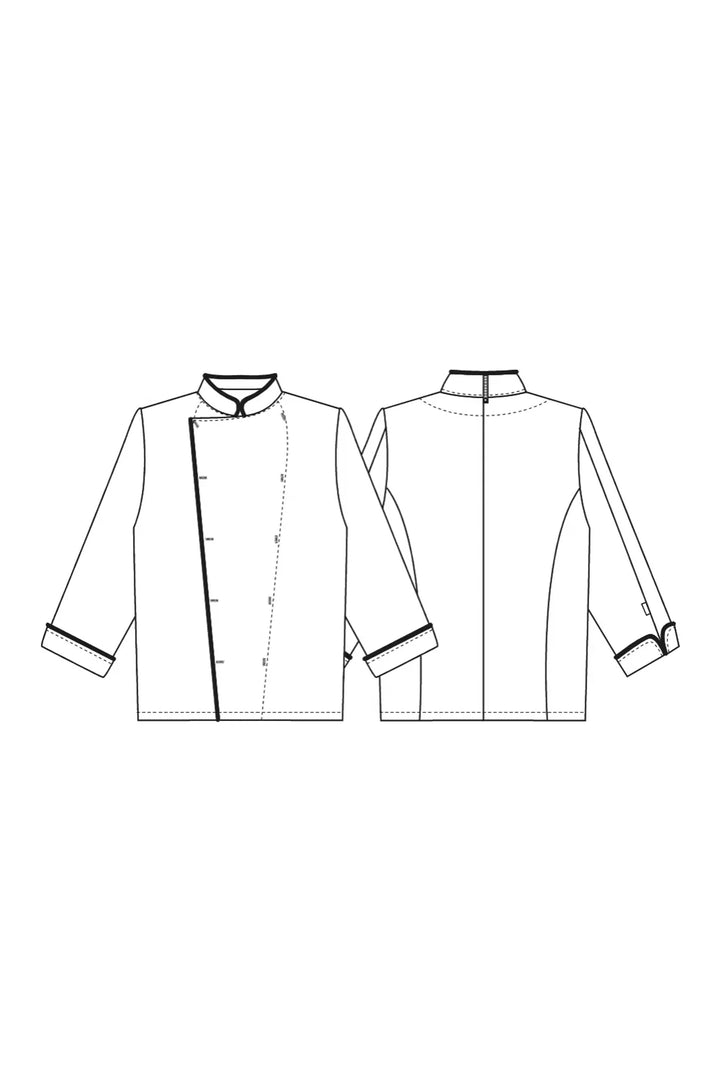 Kochjacke mit Piping