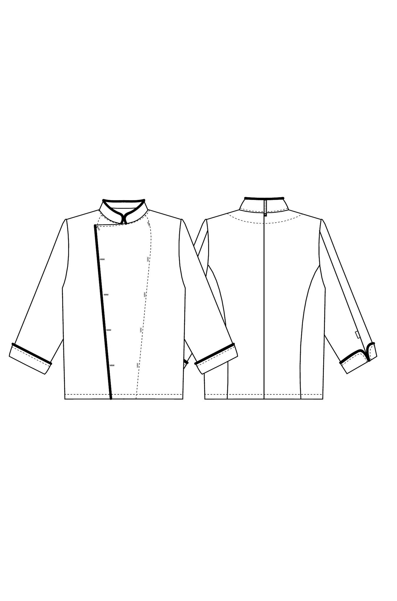 Kochjacke mit Piping