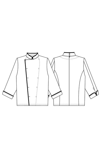 Kochjacke mit Piping