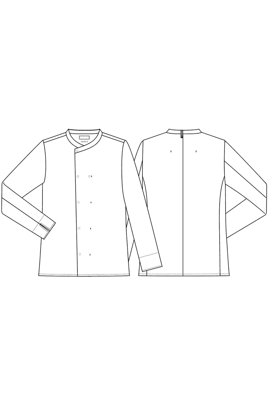 Kochjacke Langarm Tencel