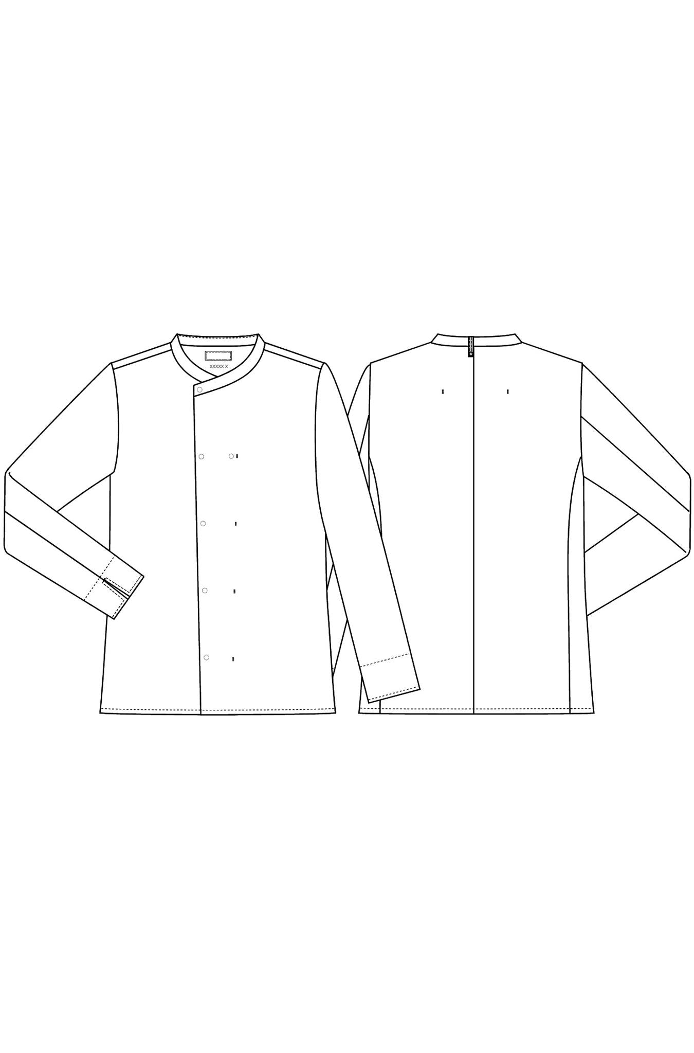 Kochjacke Langarm Tencel