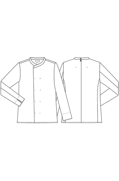 Kochjacke Langarm Tencel