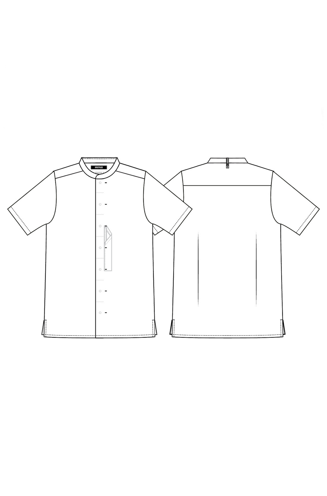 Kurzarm Tencel Koch-/Servicehemd