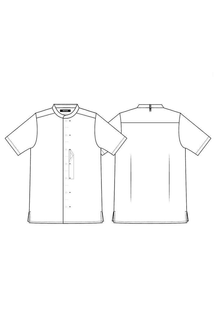 Kurzarm Tencel Koch-/Servicehemd