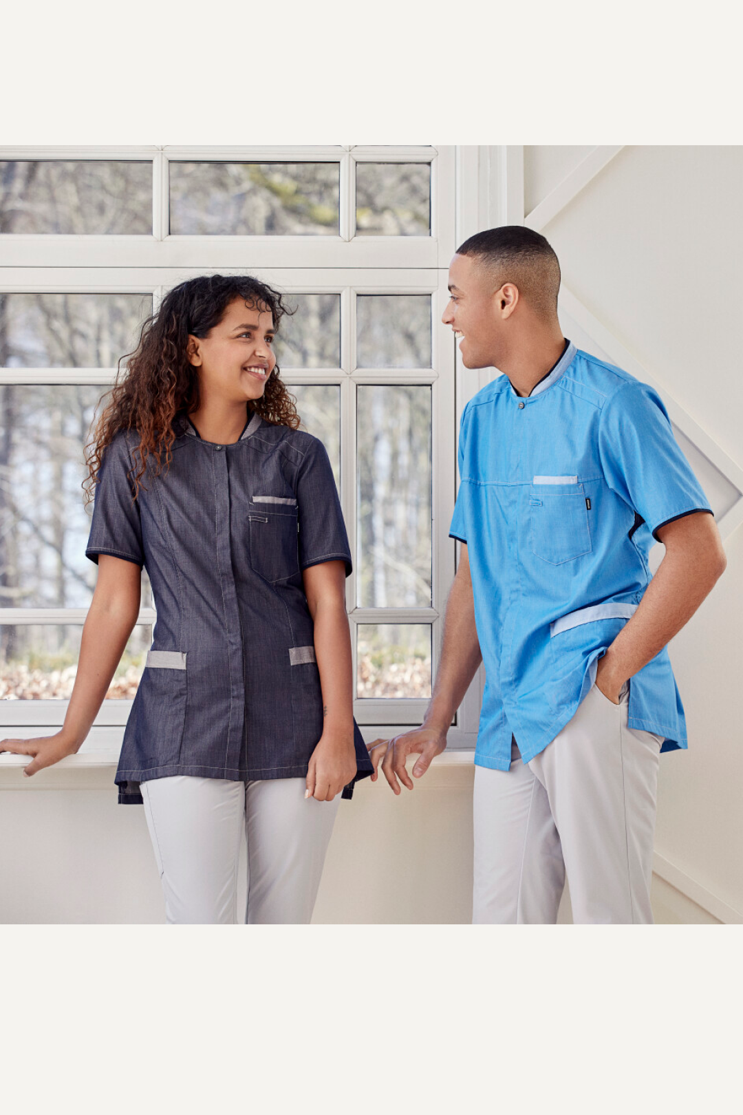 Pflege Herrenkasack mit atmungsaktivem Jersey