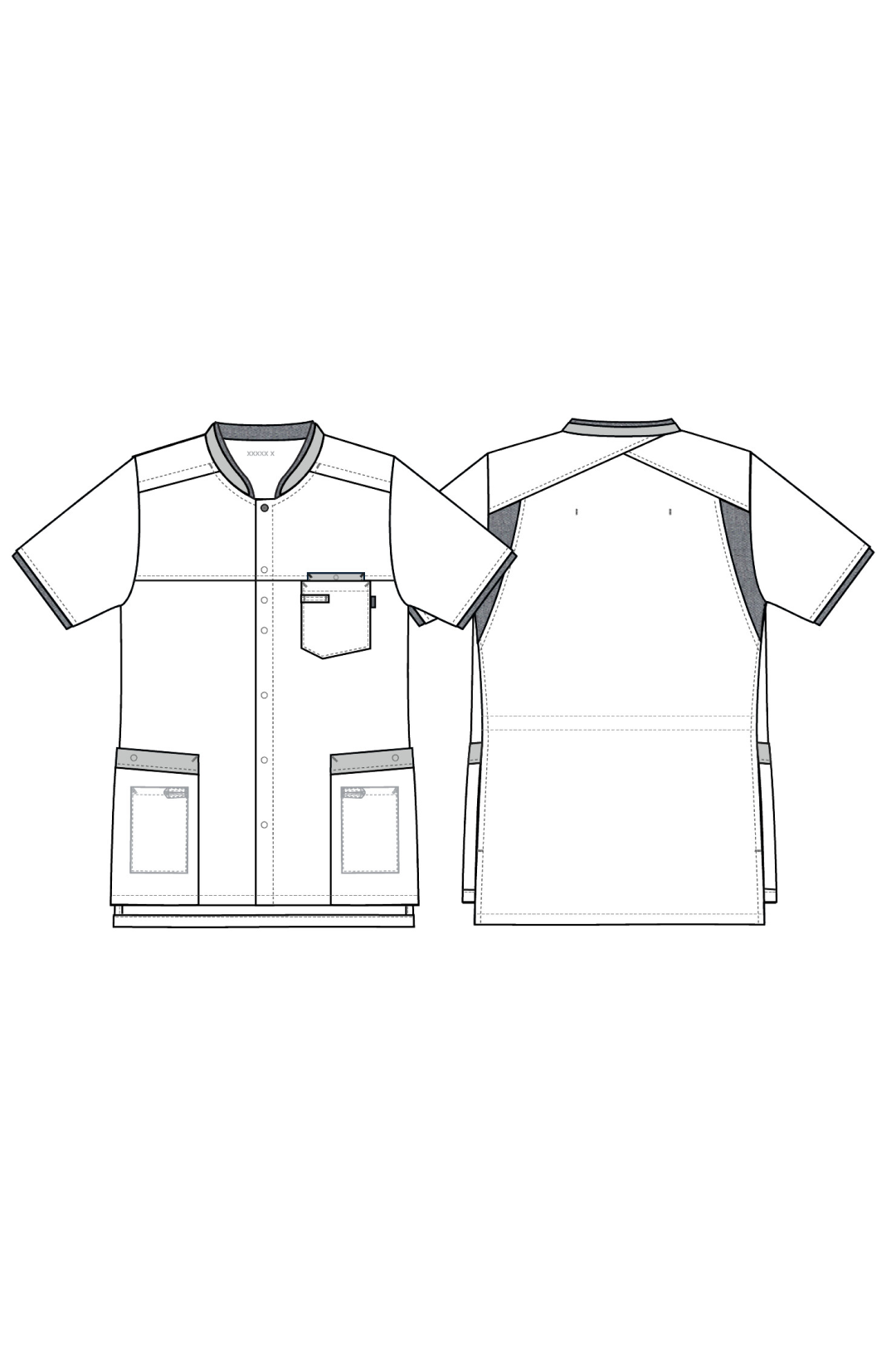 Pflege Herrenkasack mit atmungsaktivem Jersey