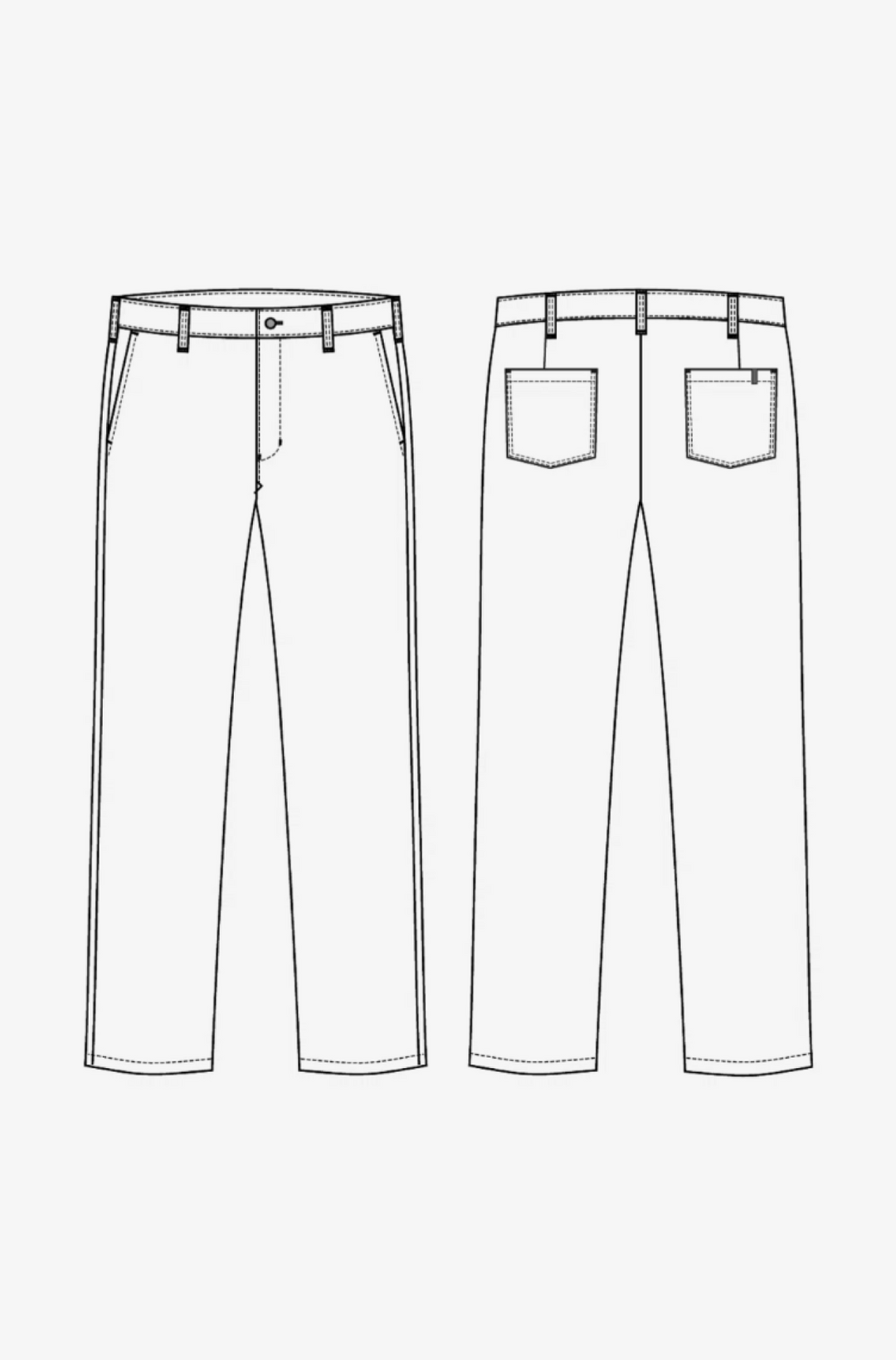 Herren-Chino mit Gesäßtaschen