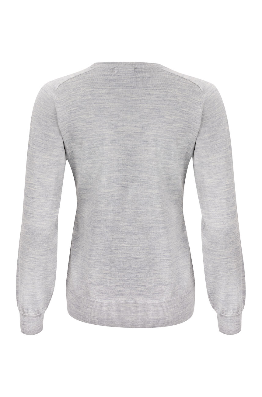 Strickpullover V-Neck Merino für Damen