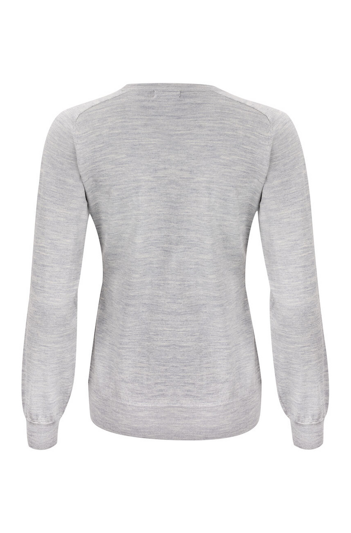 Strickpullover V-Neck Merino für Damen