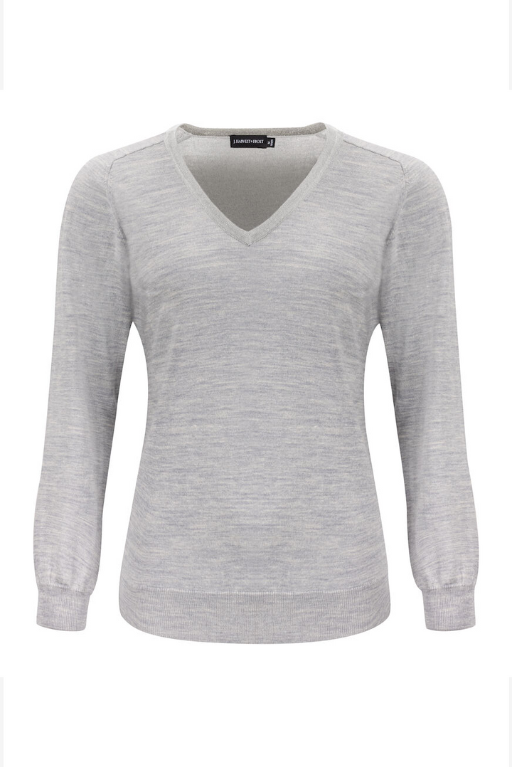 Strickpullover V-Neck Merino für Damen