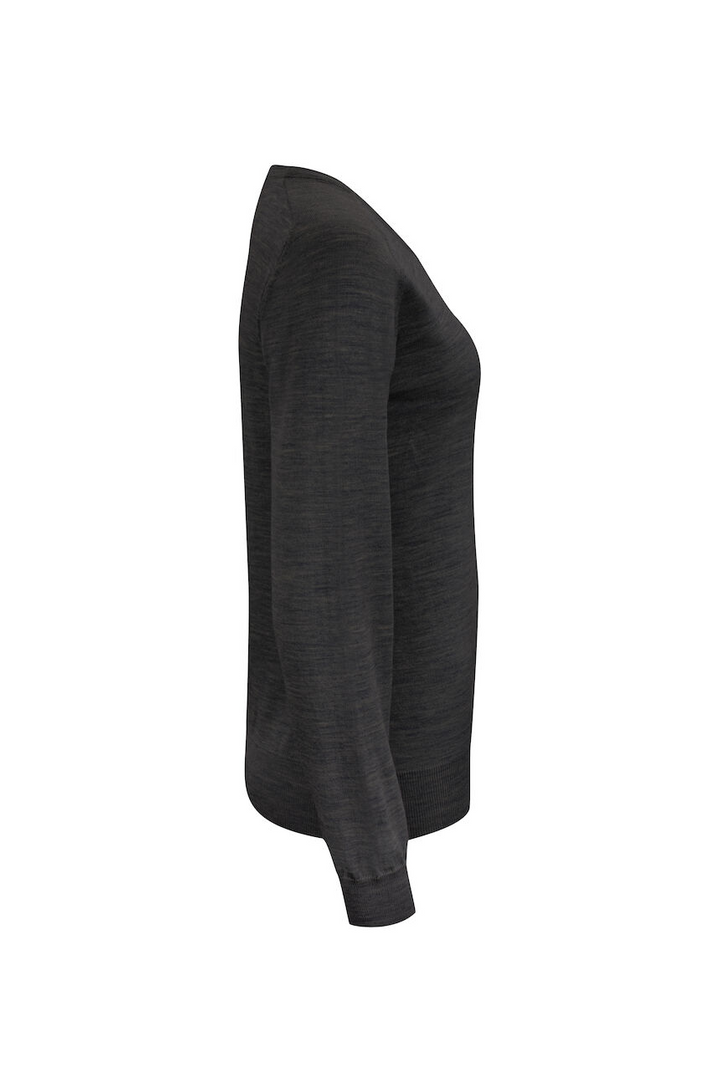 Strickpullover V-Neck Merino für Damen