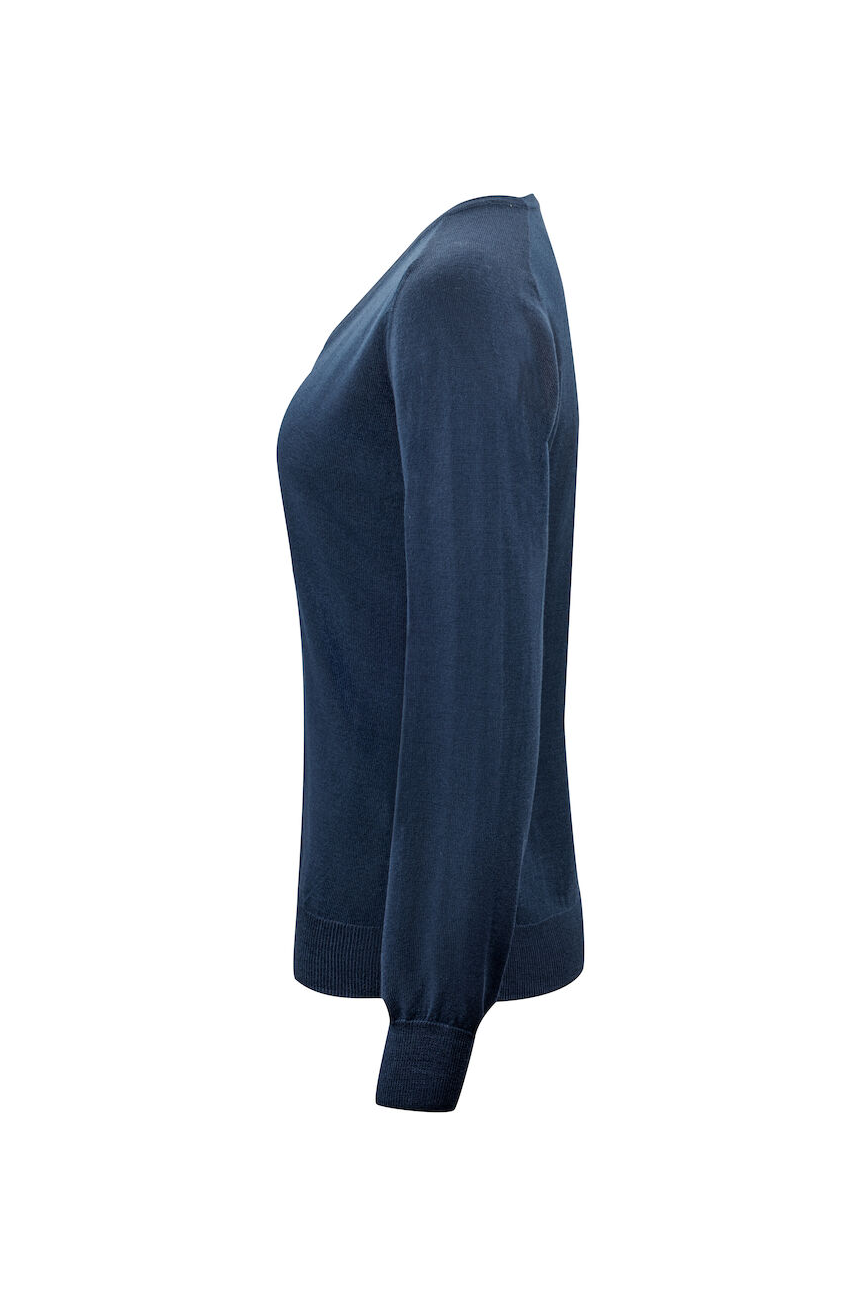 Strickpullover V-Neck Merino für Damen