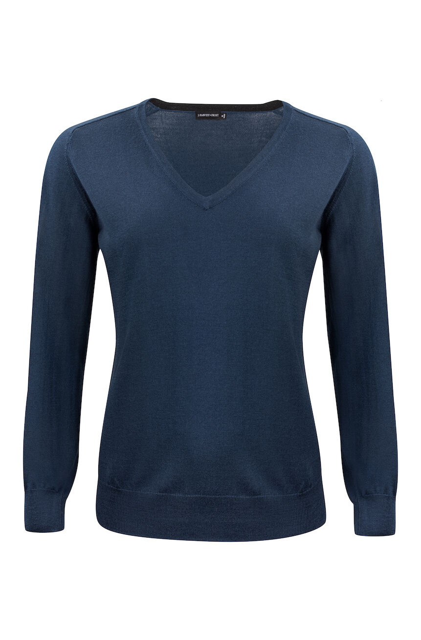 Strickpullover V-Neck Merino für Damen