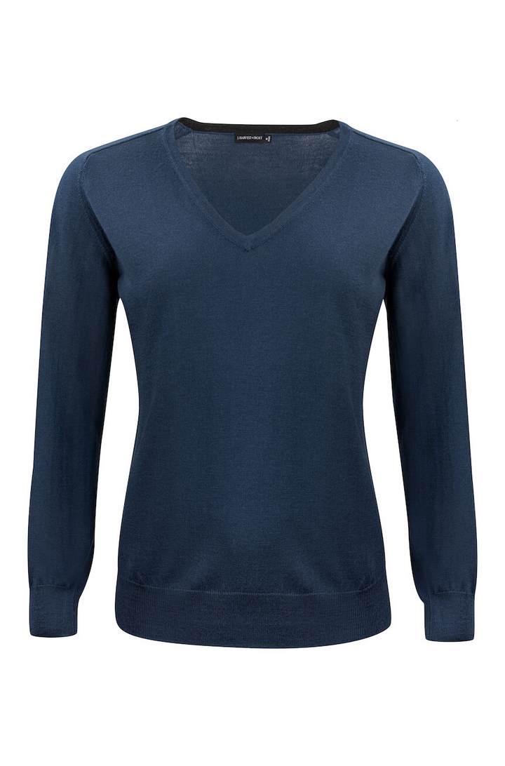 Strickpullover V-Neck Merino für Damen