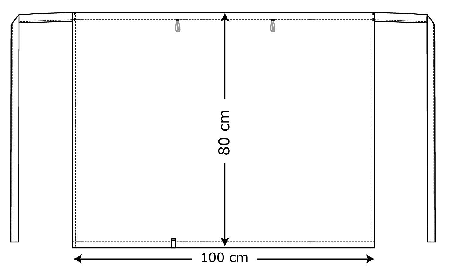Masstabelle Bistroschürze - Vorbinder