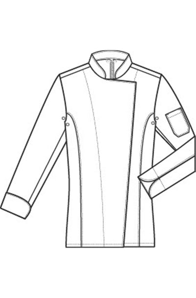 Damen Kochjacke mit verdeckten Druckknöpfen