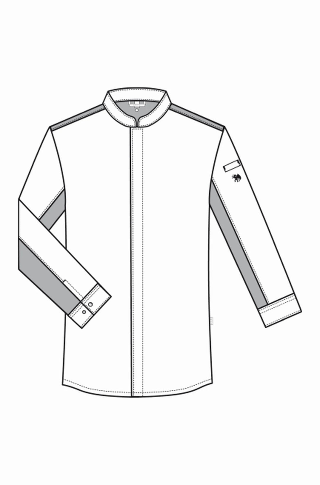 Kochhemd mit Jerseyeinsatz RF
