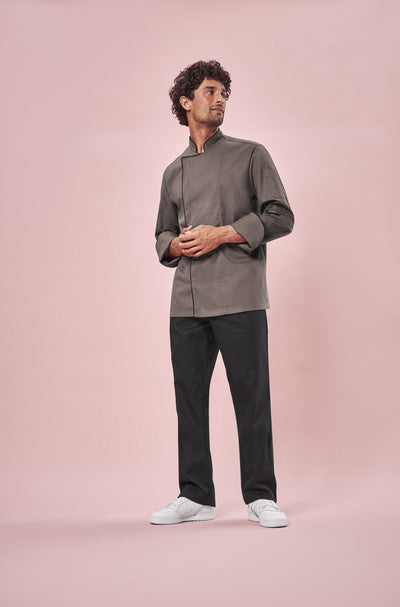 Kochjacke mit Paspelierung