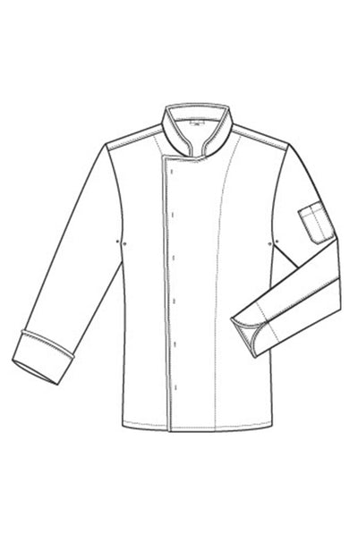 Kochjacke mit Paspelierung