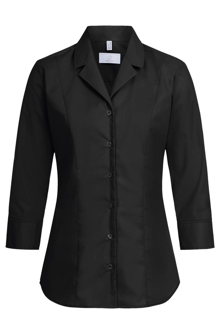 GREIFF Damen Bluse 3/4 Arm Reverskragen BASIC Regular Fit