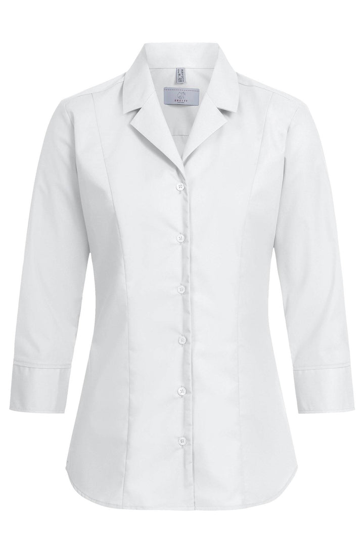GREIFF Damen Bluse 3/4 Arm Reverskragen BASIC Regular Fit