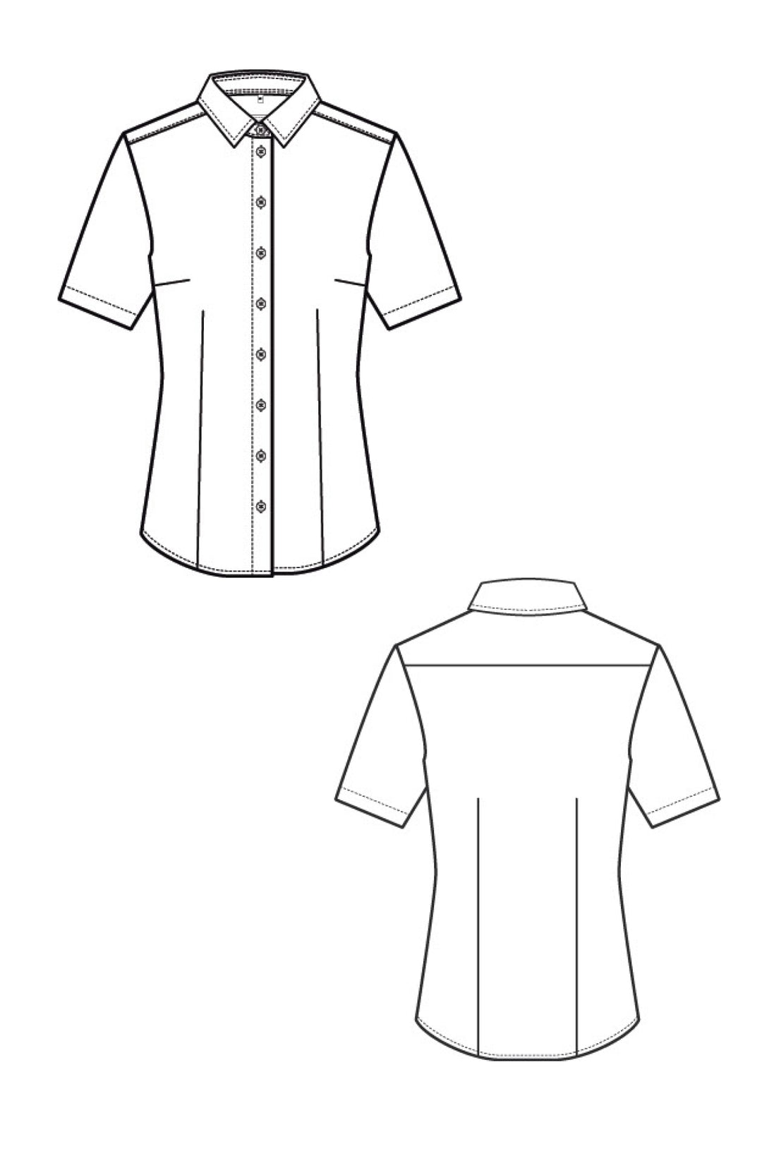 Farben von Damenbluse Kurzarm Regular Fit