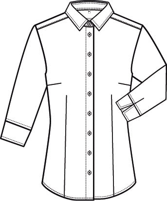 Damenbluse 3/4 Arm Regular Fit