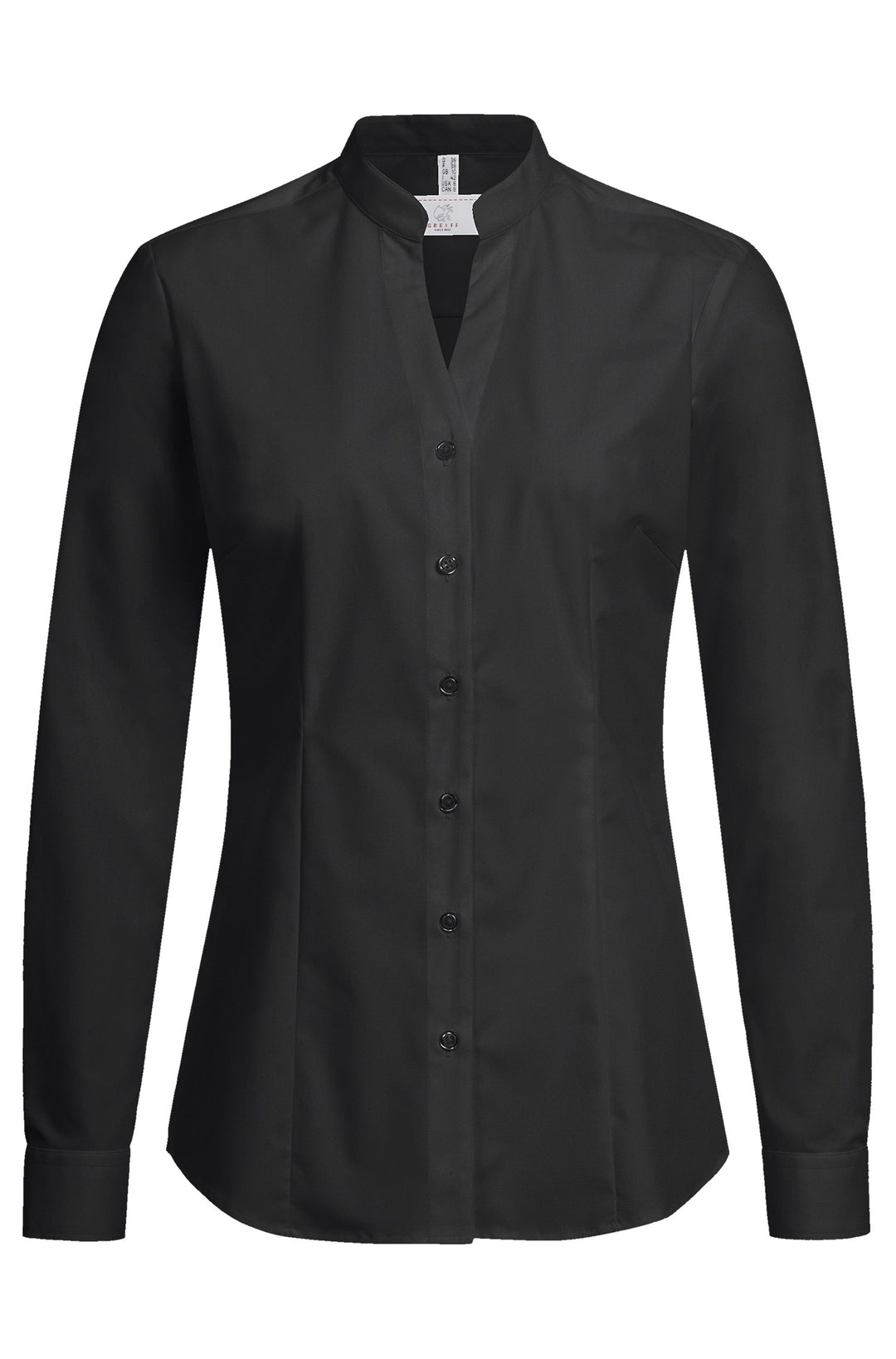 Damen Stehkragen Bluse