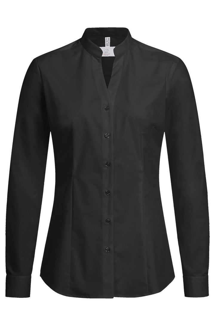 Damen Stehkragen Bluse