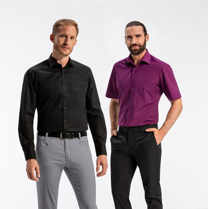 Farben von Herrenhemd Regular Fit Kurzarm