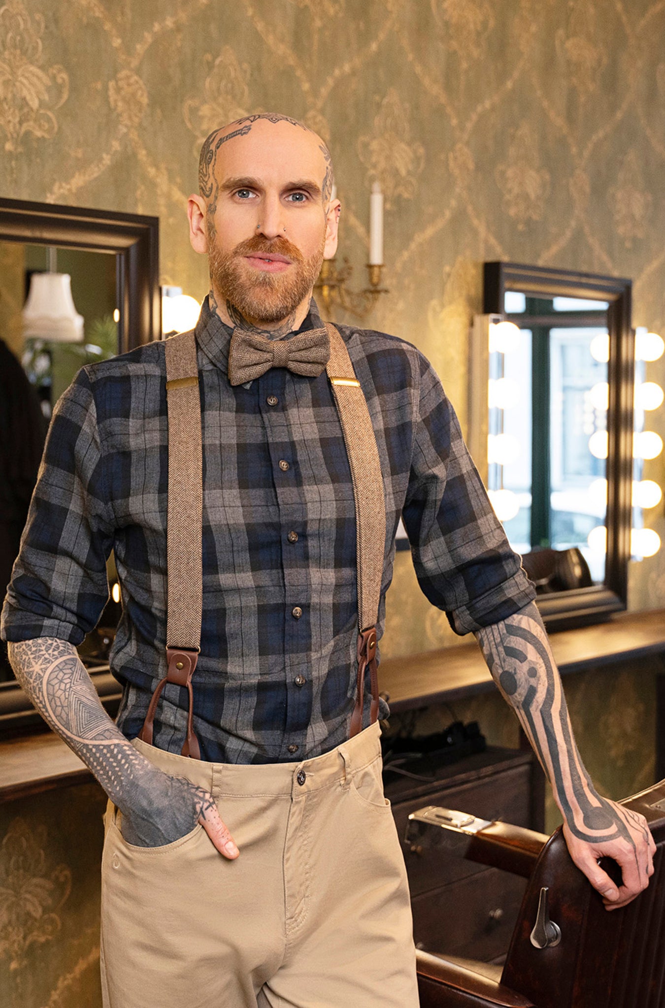 3er Pack Hosenträger Urban-Herringbone