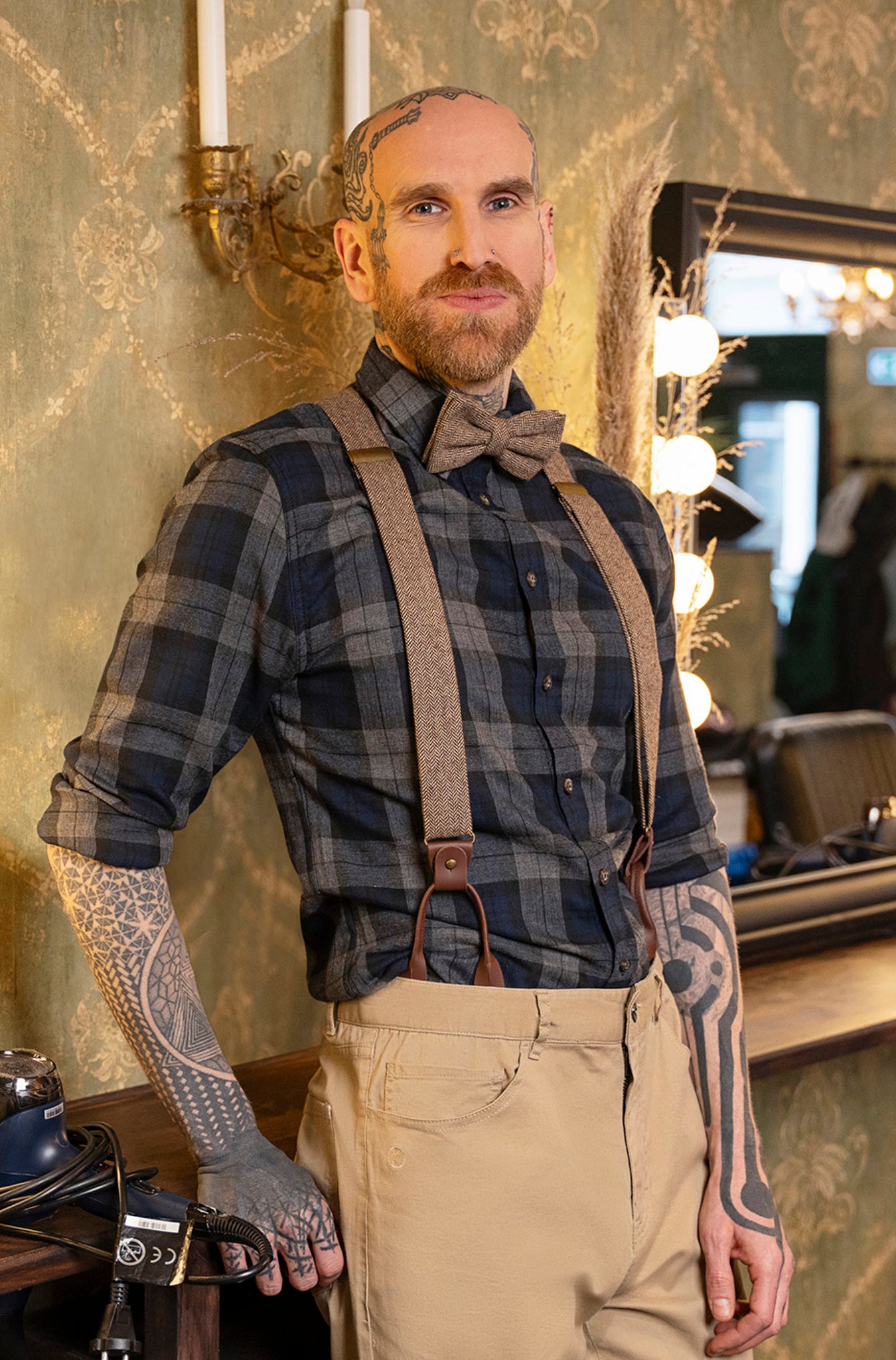 3er Pack Hosenträger Urban-Herringbone