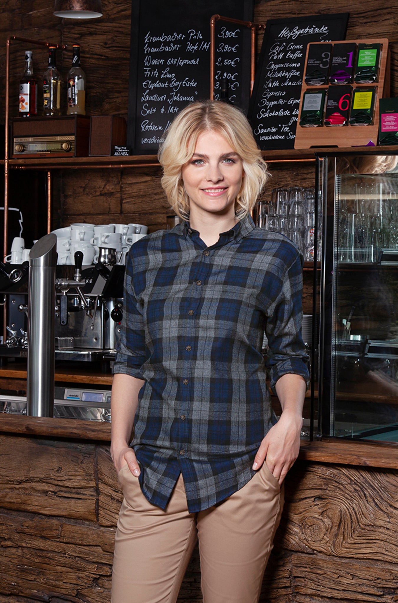 Damen Karobluse Urban-Style