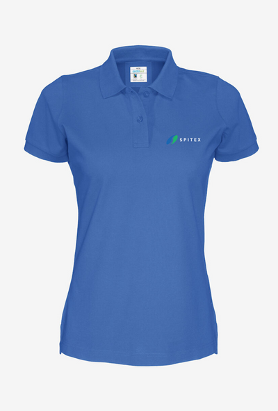 Stickerei "Spitex" Logo auf dunkles Poloshirt