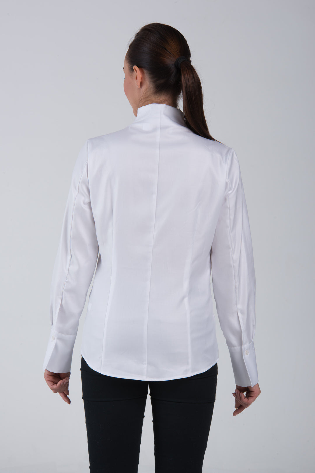 Elegante Damen Bluse Langarm mit Kelchkragen